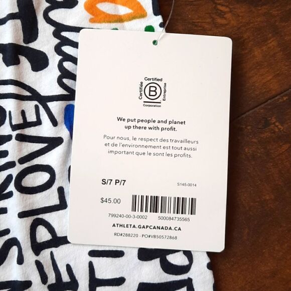 Athleta Girl Pride Size‎ Small (7) Organic Cotton Multi Explore Tank - Picture 6 of 8